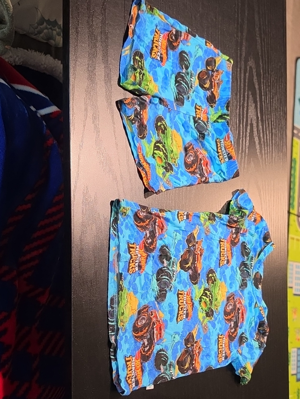 Posh Peanut x Hot Wheels Monster Truck Pajama Shorts Set